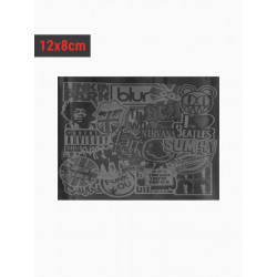 Sticker adhesivo rectangular 12×8 cm