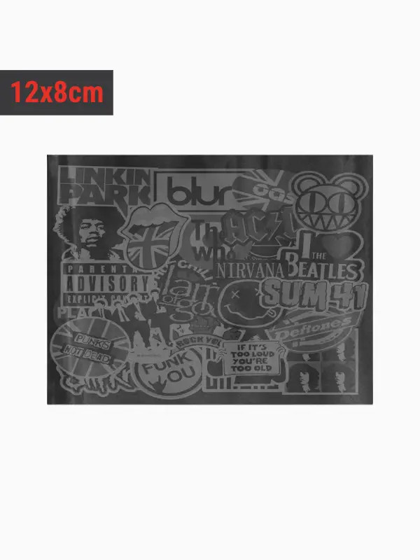 Sticker adhesivo rectangular 12×8 cm